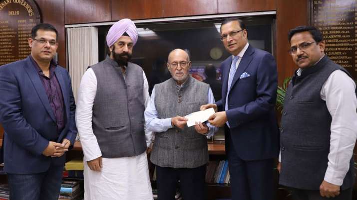 DDCA President Rajat Sharma meets Lt Governor of Delhi Anil Baijal along with Govt nominated DDCA Di DDCA President Rajat Sharma meets Lt Governor of Delhi Anil Baijal along with Govt nominated DDCA Di- India TV