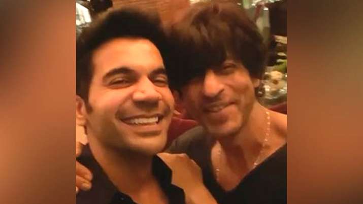 Rajkummar Rao fanboy moment with SRK Rajkummar Rao fanboy moment with SRK- India TV