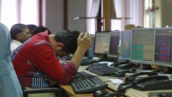Sensex tumbles 229 pts as weak macro data, rupee woes weigh Sensex tumbles 229 pts as weak macro data, rupee woes weigh- India TV Paisa