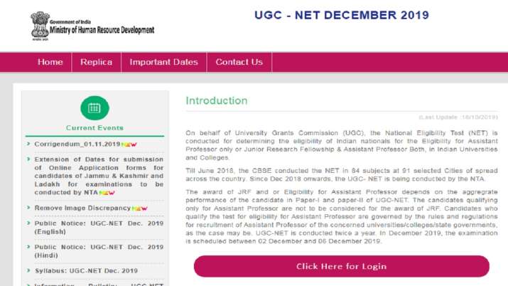 UGC NET Admit Card 2019 UGC NET Admit Card 2019- India TV