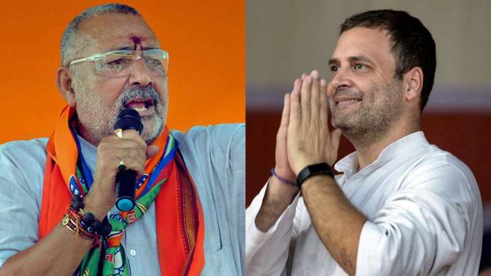 Giriraj Singh and Rahul Gandhi, Giriraj Singh hits back Rahul Gandhi, Giriraj slams Rahul Giriraj Singh and Rahul Gandhi, Giriraj Singh hits back Rahul Gandhi, Giriraj slams Rahul- India TV