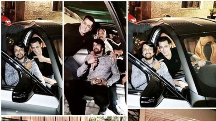 salman khan gifts kiccha sudeep a car salman khan gifts kiccha sudeep a car- India TV