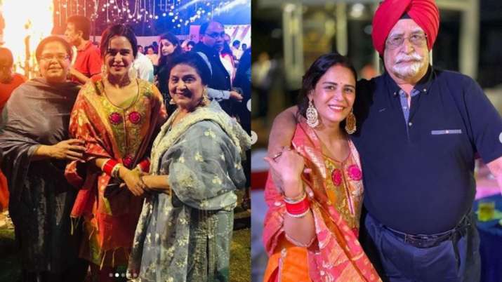 mona singh lohri celebration mona singh lohri celebration- India TV